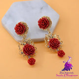 Baroque Retro Red Earrings