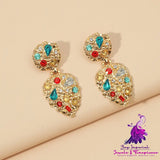 Court Style Baroque Rhinestone Earrings