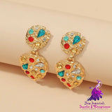 Court Style Baroque Rhinestone Earrings