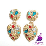 Court Style Baroque Rhinestone Earrings