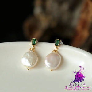 Natural Freshwater Baroque Pearl Earrings