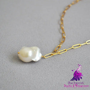 Freshwater Fish Tail Beads Shaped Baroque Pearl Pendant