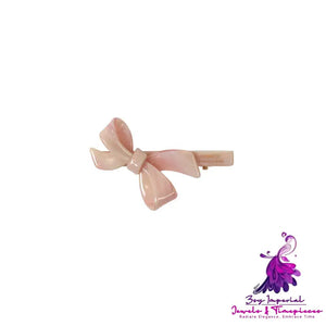 Acetate Long Bow Barrettes Girl