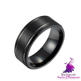 Basic Black 8mm Wedding Band