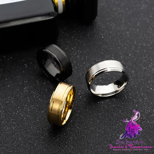 Basic Black 8mm Wedding Band