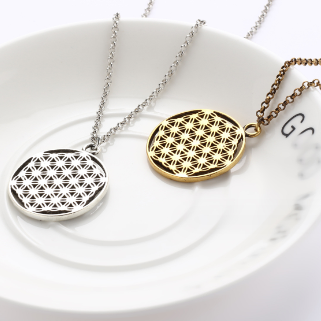 Geometric Alloy Necklace Pendant