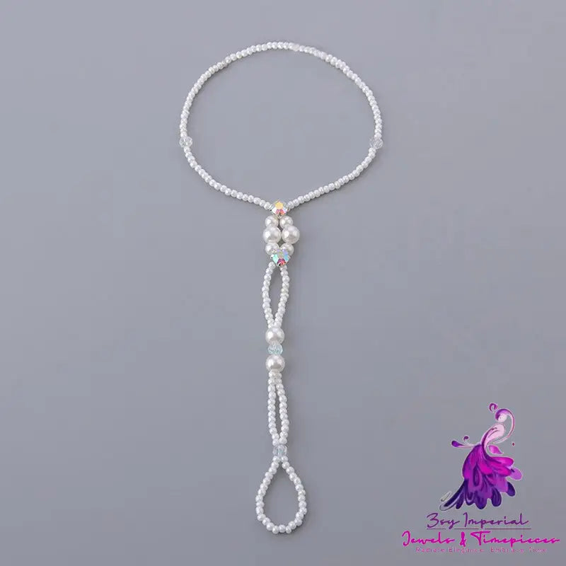 Beach Pearl Stretch Anklet