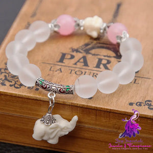 Crystal Elephant Charm Bracelet