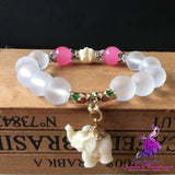 Crystal Elephant Charm Bracelet