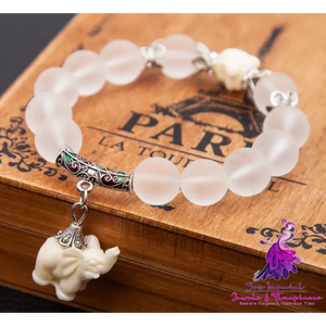 Crystal Elephant Charm Bracelet