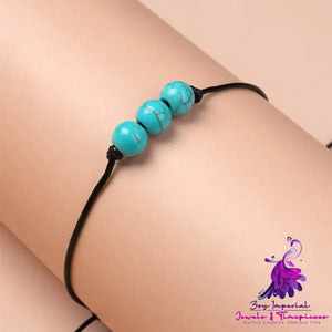 Turquoise Woven Bead Bracelet