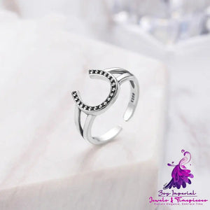 Women’s Fashion Plain Silver Bead Ring