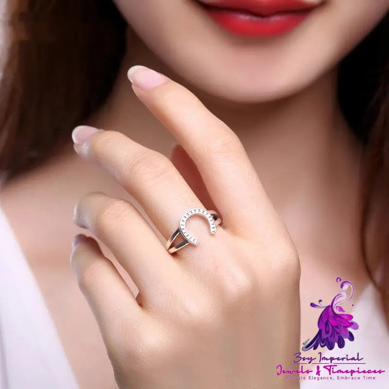 Women’s Fashion Plain Silver Bead Ring