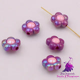 Two-color Bead Plated Flower Matching Beads