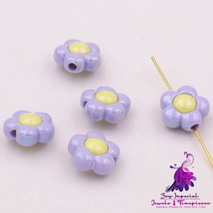 Two-color Bead Plated Flower Matching Beads