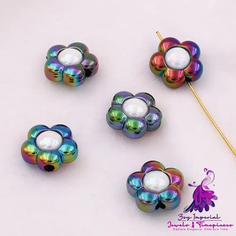 Two-color Bead Plated Flower Matching Beads