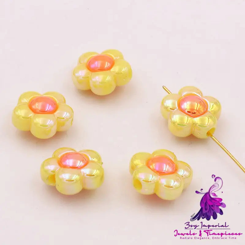 Two-color Bead Plated Flower Matching Beads