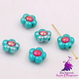 Two-color Bead Plated Flower Matching Beads