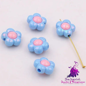 Two-color Bead Plated Flower Matching Beads