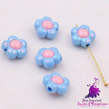 Two-color Bead Plated Flower Matching Beads