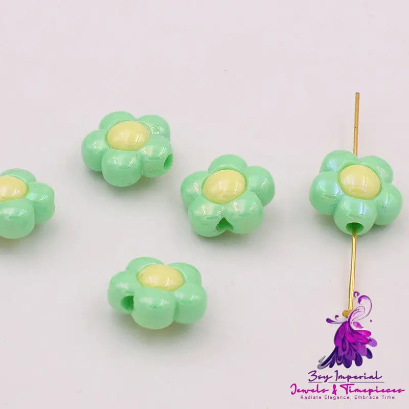 Two-color Bead Plated Flower Matching Beads