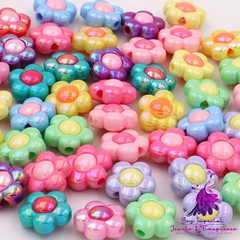 Two-color Bead Plated Flower Matching Beads