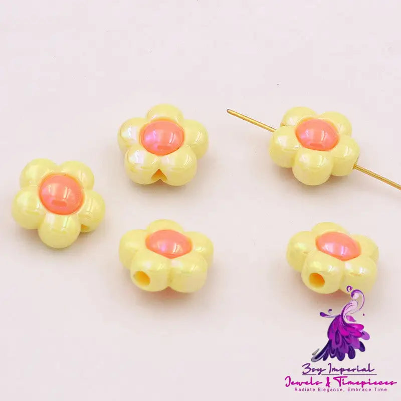 Two-color Bead Plated Flower Matching Beads