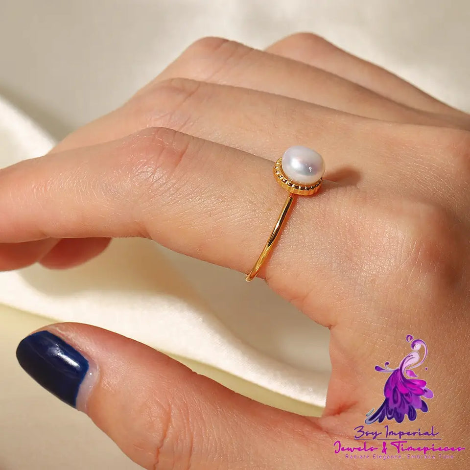 Elegance Natural Bead Ring