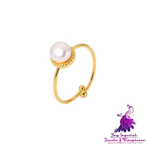 Elegance Natural Bead Ring