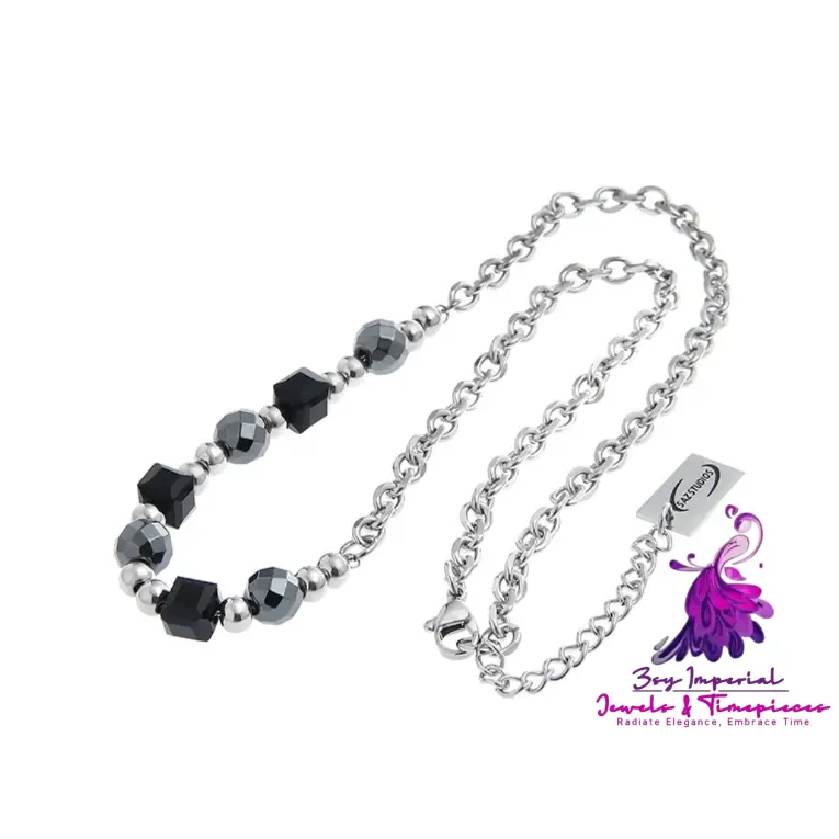 Black Ice Cracking Necklace