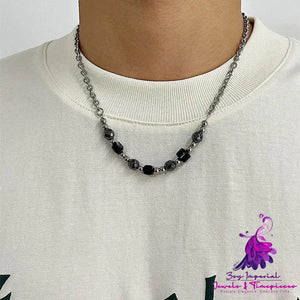 Black Ice Cracking Necklace