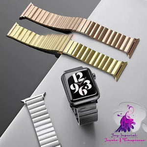 Beaded Bamboo Bow Buckle Watch Strap