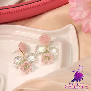 Summer Bowknot Beaded Earrings