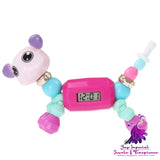 Love Beaded Bracelet Electronic Watch for Children