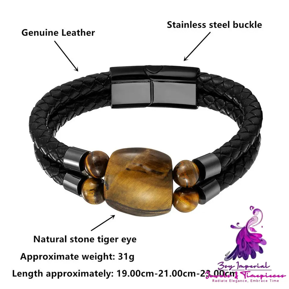 Men’s Tiger Eye Stone Bracelet