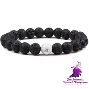 Stretch Beaded Bracelet Obsidian