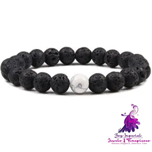 Stretch Beaded Bracelet Obsidian