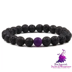 Stretch Beaded Bracelet Obsidian