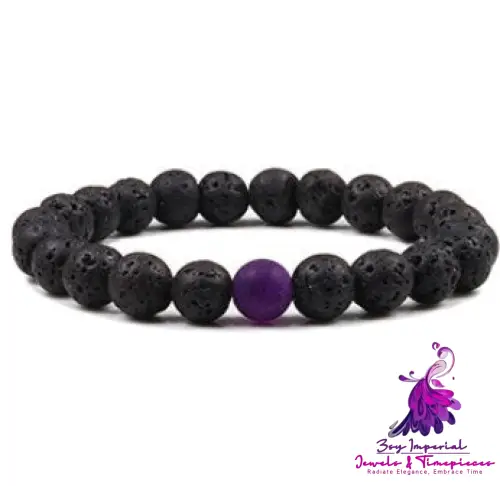 Stretch Beaded Bracelet Obsidian