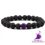 Stretch Beaded Bracelet Obsidian