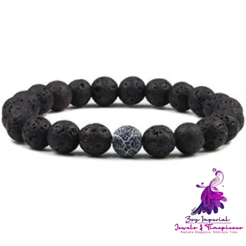 Stretch Beaded Bracelet Obsidian