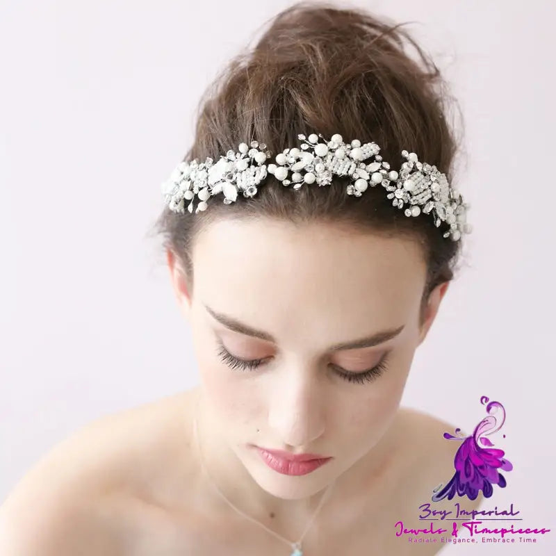 Bridal Beaded Headbands for Wedding Dresses