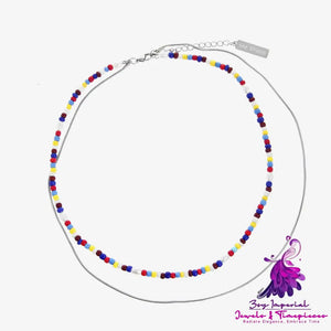 Colorful Handmade Beaded Necklace