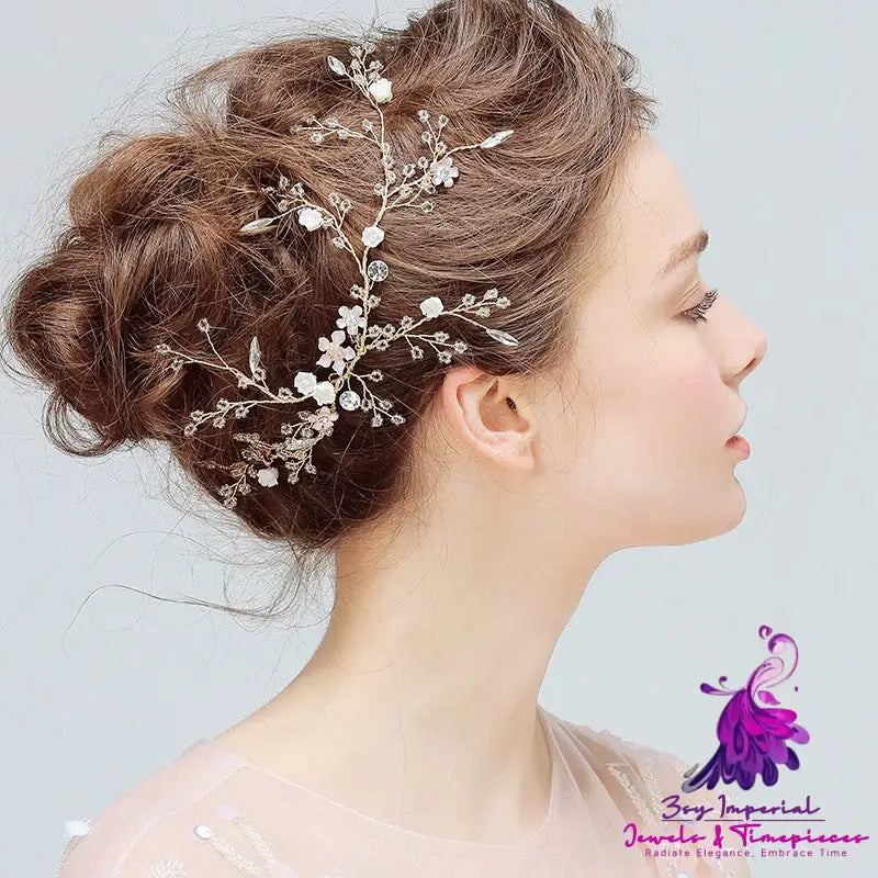 Crystal Beaded Bridal Hairpin