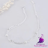 Benmingnian Beaded Silver Plated Chain