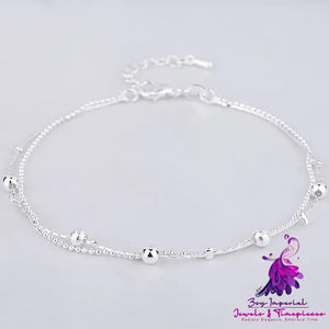 Benmingnian Beaded Silver Plated Chain