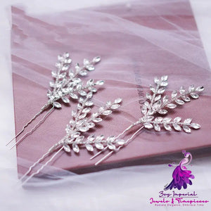 Handmade Beaded Hollow Flower Hair Fork