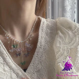 Crystal Butterfly Beaded Necklace