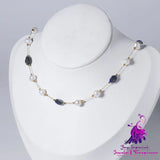 Lapis Stone Rubble Beaded Necklace