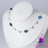 Lapis Stone Rubble Beaded Necklace